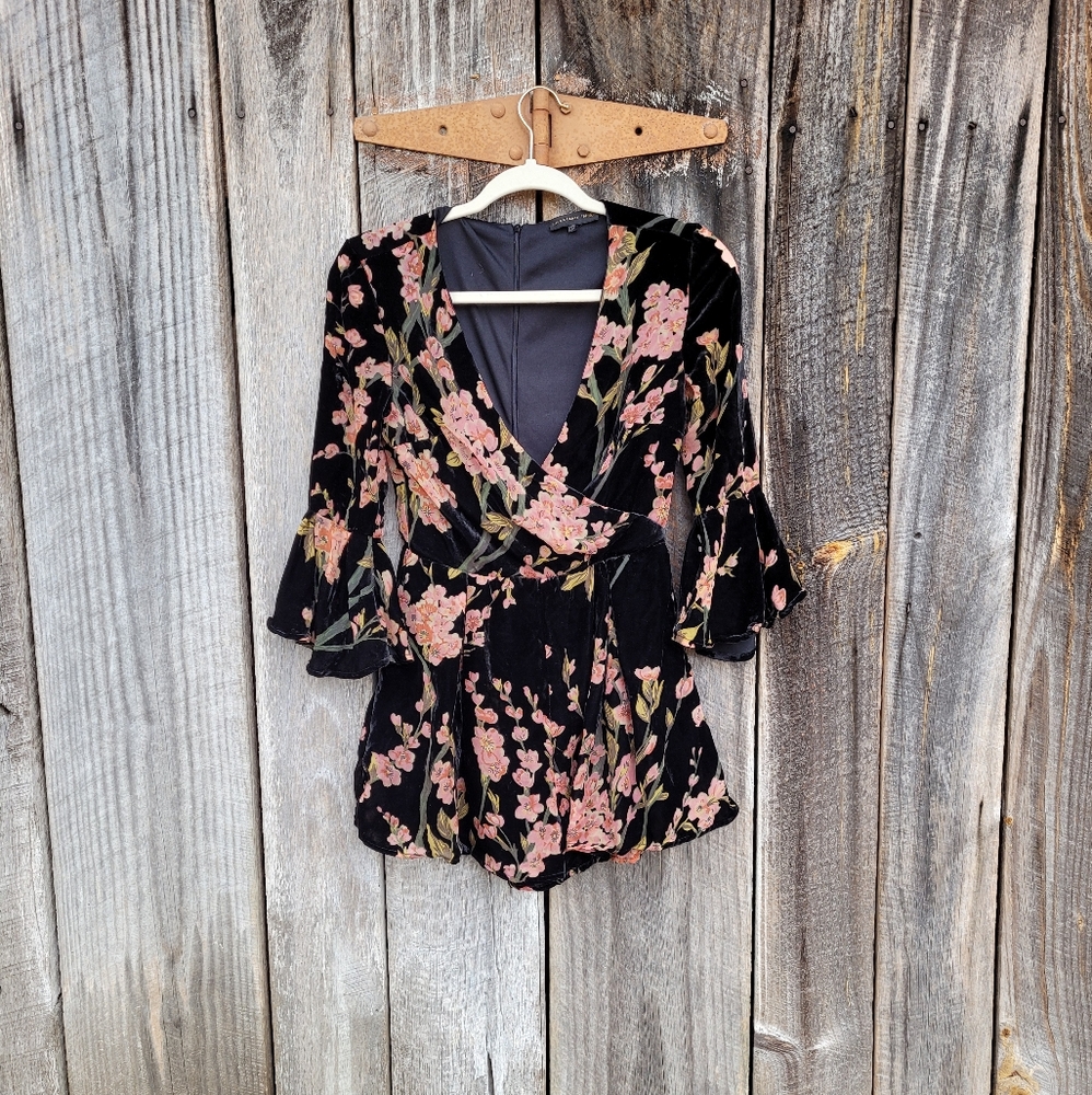 Love & Other Things Velvet Romper